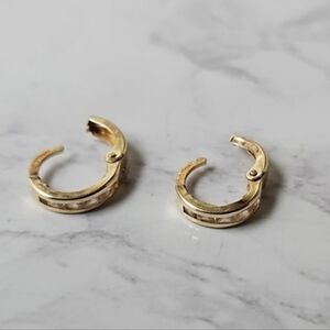 Real 10K gold Huggies earrings